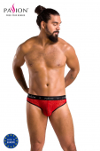 Чоловічі напівпрозорі труси Passion 031 SLIP MIKE S/M Red, під леопард