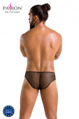 Чоловічі труси зі шнурівкою Passion 035 SLIP RICHARD L/XL Black, екошкіра, сітка
