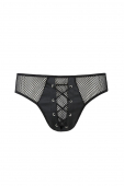 Чоловічі труси зі шнурівкою Passion 035 SLIP RICHARD S/M Black, екошкіра, сітка