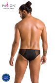 Чоловічі сліпи на блискавці Passion 042 SLIP TIMMY L/XL Black, екошкіра, сітка