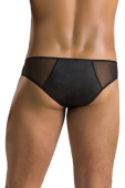 Чоловічі сліпи на блискавці Passion 042 SLIP TIMMY L/XL Black, екошкіра, сітка