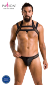 Комплект чоловічої білизни з кріпленнями Passion 043 JACOB XXL/XXXL Black, труси, шлейки