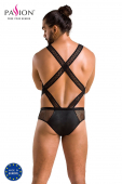 Чоловіче еротичне сітчасте боді Passion 045 VICTOR XXL/XXXL Black, екошкіра, сітка