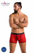 Чоловічі прозорі боксери Passion 046 SHORT PARKER L/XL Red, сітка, під леопард