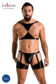 Комплект еротичної чоловічої білизни Passion 047 SET JOHN L/XL Black, труси, портупея