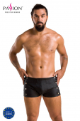 Чоловічі шкіряні боксери із заклепками Passion 048 SHORT DAVID XXL/XXXL Black