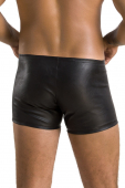 Чоловічі шкіряні боксери з блискавками Passion 049 SHORT MATT L/XL Black