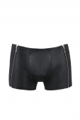 Чоловічі шкіряні боксери з блискавками Passion 049 SHORT MATT L/XL Black
