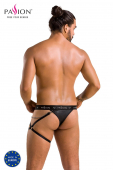 Чоловічі трусики танга з підв’язкою Passion 058 THONG BILL S/M Black