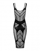 Напівпрозора сукня міді Obsessive D609 dress S/M/L, black
