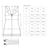 Еротичний костюм медсестри Obsessive Emergency dress S/M, white, сукня, стринги, рукавички, чепчик,