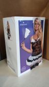 Эротический костюм горничной с юбкой Obsessive Housemaid 5 pcs costume S/M black (мятая упаковка!!!)