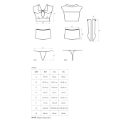 Еротичний костюм студентки Obsessive Student 4 pcs costume S/M, топ, спідниця, стринги, гольфи