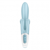 Вібратор-кролик Satisfyer Touch Me Blue, подвійний відросток, 3 потужні мотори