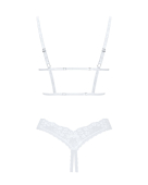 Еротичний комплект Obsessive Heavenlly 2-pcs cupless set XS/S, відкриті груди, з доступом