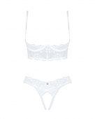 Еротичний комплект Obsessive Heavenlly 2-pcs cupless set M/L, відкриті груди, з доступом
