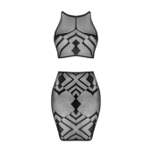 Еротичний напівпрозорий комплект Obsessive K101 top & skirt S/M/L, топ, спідниця