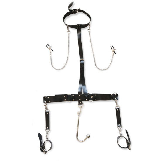 Бондажний набір з металевим анальним гаком Art of Sex Beatrice Bondage set with anal hook № 1