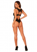 Мереживне боді Obsessive Donna Dream crotchless teddy XS/S Black, відкритий доступ