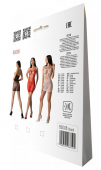 Ажурна мінісукня на тонких бретелях Passion BS096 One Size, black, плетіння на грудях