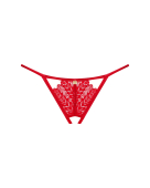 Трусики з доступом Obsessive Ingridia crotchless thong M/L, червоні
