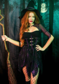 Костюм відьми Leg Avenue Mystical Witch S, сукня, капелюх