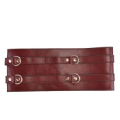 Шкіряний пояс для бондажу Liebe Seele Wine Red Waist Cuff, M Size
