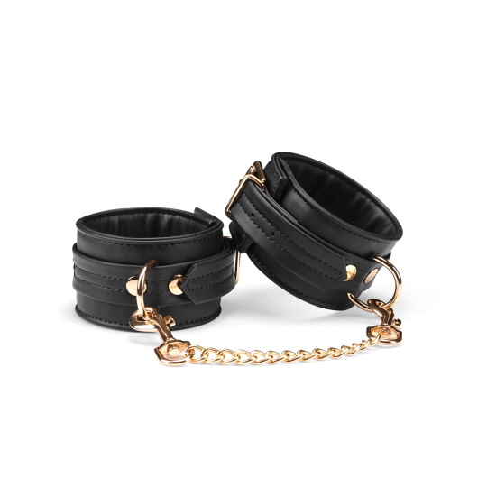 Поножі Liebe Seele Black Organosilicon Anklecuffs, екошкіра