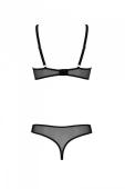 Еротичне боді Passion MARINA BODY, L/XL, black, з відкритими чашками