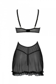 Еротичний пеньюар Passion MARINA CHEMISE, XXL/XXXL, black