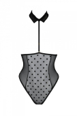 Еротичне боді Passion TRISHA BODY, S/M, black, з відкритими чашками