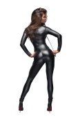 Комбінезон Noir Handmade F162 Powerwetlook overall with leash and two-way zipper - XXL