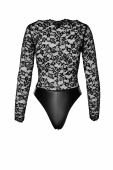 Боді Noir Handmade F296 Psyche bodysuit of lace and wetlook - S