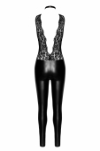 Комбінезон Noir Handmade F298 Libido Deep-V catsuit with collar and pearl chain - L