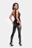 Комбінезон Noir Handmade F298 Libido Deep-V catsuit with collar and pearl chain - 3XL