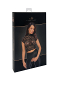 Топ Noir Handmade F303 Essence lace top with high collar - L
