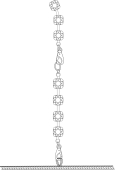 Комбінезон Noir Handmade F306 Mirage catsuit with jewelry rhinestone chain adorning the back - M