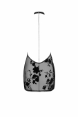 Сукня Noir Handmade F313 Mythos mini flocked mesh dress with jewelry rhinestone chain - XL