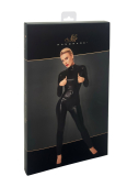 Комбінезон Noir Handmade F319 Caged wetlook catsuit with zippers and ring - L