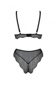 Комплект Passion AMBERLY SET black, S/M, бралет і трусики бразиліана