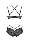 Комплект Passion DROSERA BIKINI black, XXL/XXXL, бюстгальтер і трусики-кюлоти