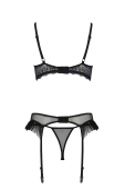Комплект Passion KERRIA SET WITH OPEN BRA black L/XL - ECO Passion