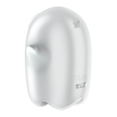 Вакуумний кліторальний стимулятор з вібрацією Satisfyer Glowing Ghost White, світиться в темряві