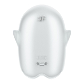 Вакуумний кліторальний стимулятор з вібрацією Satisfyer Glowing Ghost White, світиться в темряві