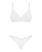Комплект Obsessive Alissium 2-pcs set, M/L, мереживо, ліф з м’якою чашкою, трусики танга