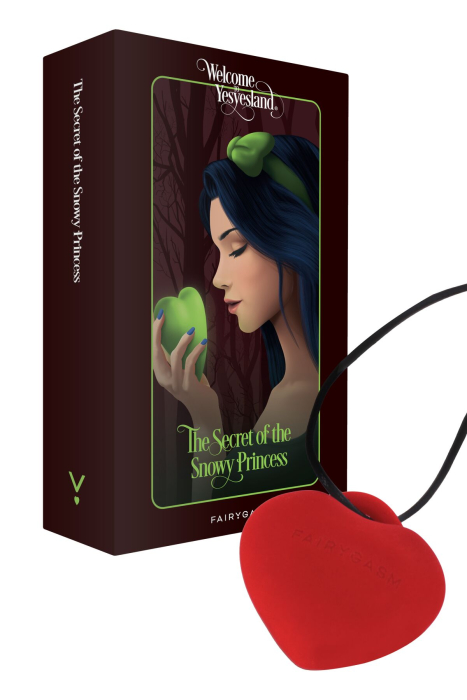 Мінівібратор «Сердечко» FairyGasm PleasureStone red, 9 режимів, на шнурку