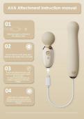 Пульсатор Zalo – AVA Attachment Ivory White для смарт-вібромасажера Zalo – AVA