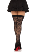 Панчохи Leg Avenue Wild rose net thigh highs One Size