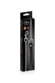 Повідець Fetish Tentation Premium Metal leash with cowhide leather wrist 115 см