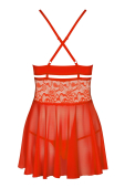 Бебі-дол Obsessive 838-BAB-3 babydoll & thong red S/M